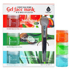 3 Pack Facial Therapy Gel Face Mask Set with Applicator – Hydrating, Anti-Aging & Pore Refining Skincare
