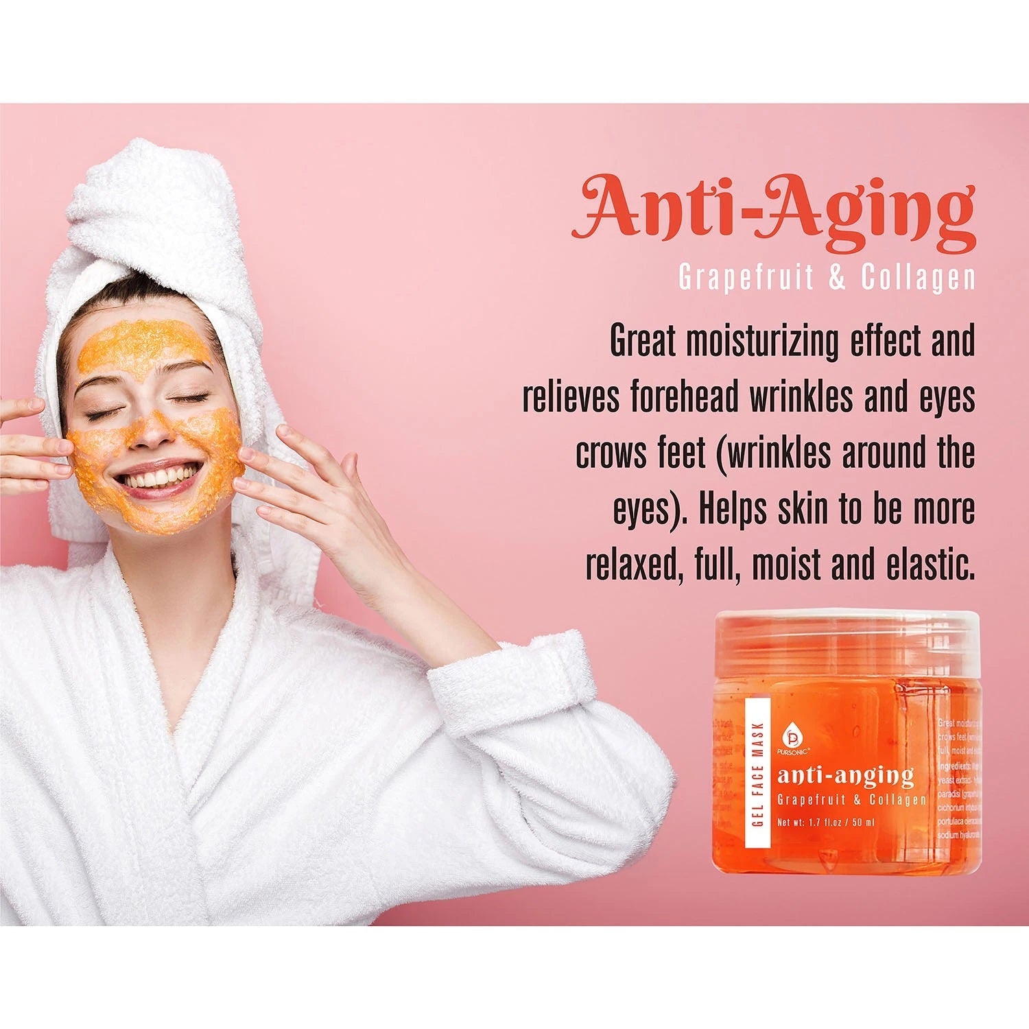3 Pack Facial Therapy Gel Face Mask Set with Applicator – Hydrating, Anti-Aging & Pore Refining Skincare