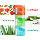 3 Pack Facial Therapy Gel Face Mask Set with Applicator – Hydrating, Anti-Aging & Pore Refining Skincare