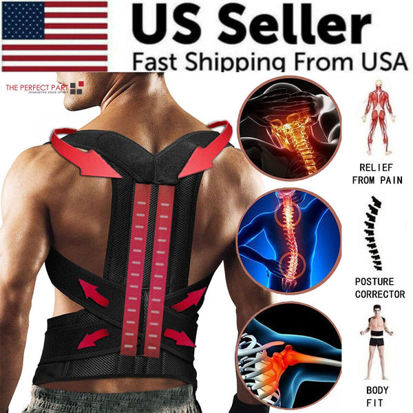 Adjustable Posture Corrector & Back Support Brace – Shoulder & Lumbar Support Belt for Men & Women (Posture & Alignment Support)