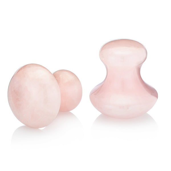 Rose Quartz Facial Massage Tool – Ayurvedic Gua Sha Stone for Lymphatic Drainage & Skin Radiance