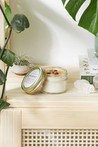 Abundance Intention Candle – Soy Candle with Citrine Crystal, Money Herbs & Essential Oils for Prosperity, Wealth & Manifestation (4oz)
