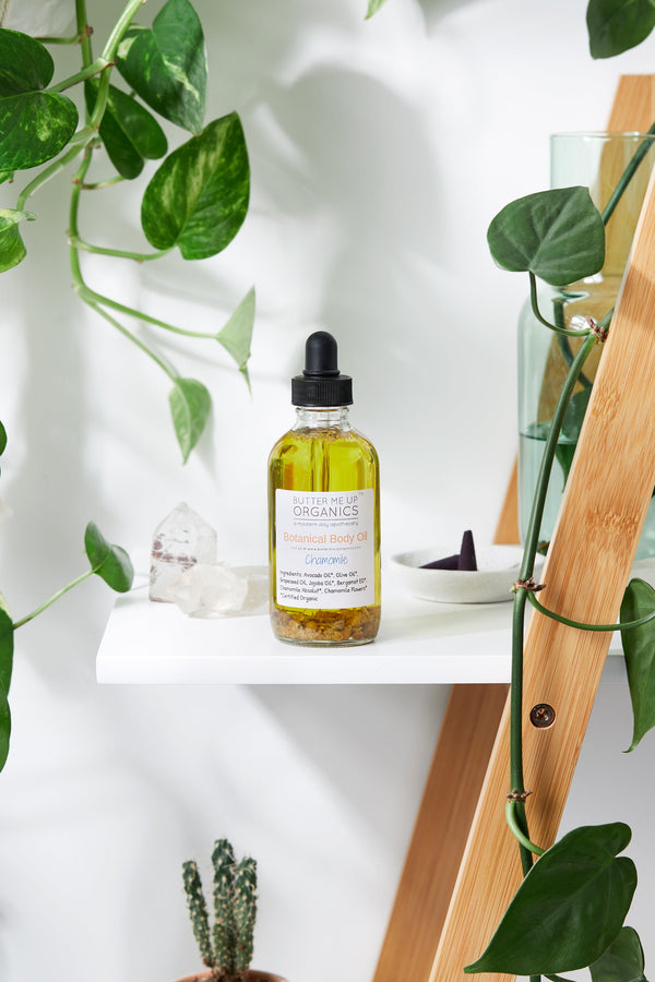 Organic Botanical Body Oil – Nourishing Grapeseed, Avocado & Jojoba Moisturizing Body Oil for Soft Glowing Skin