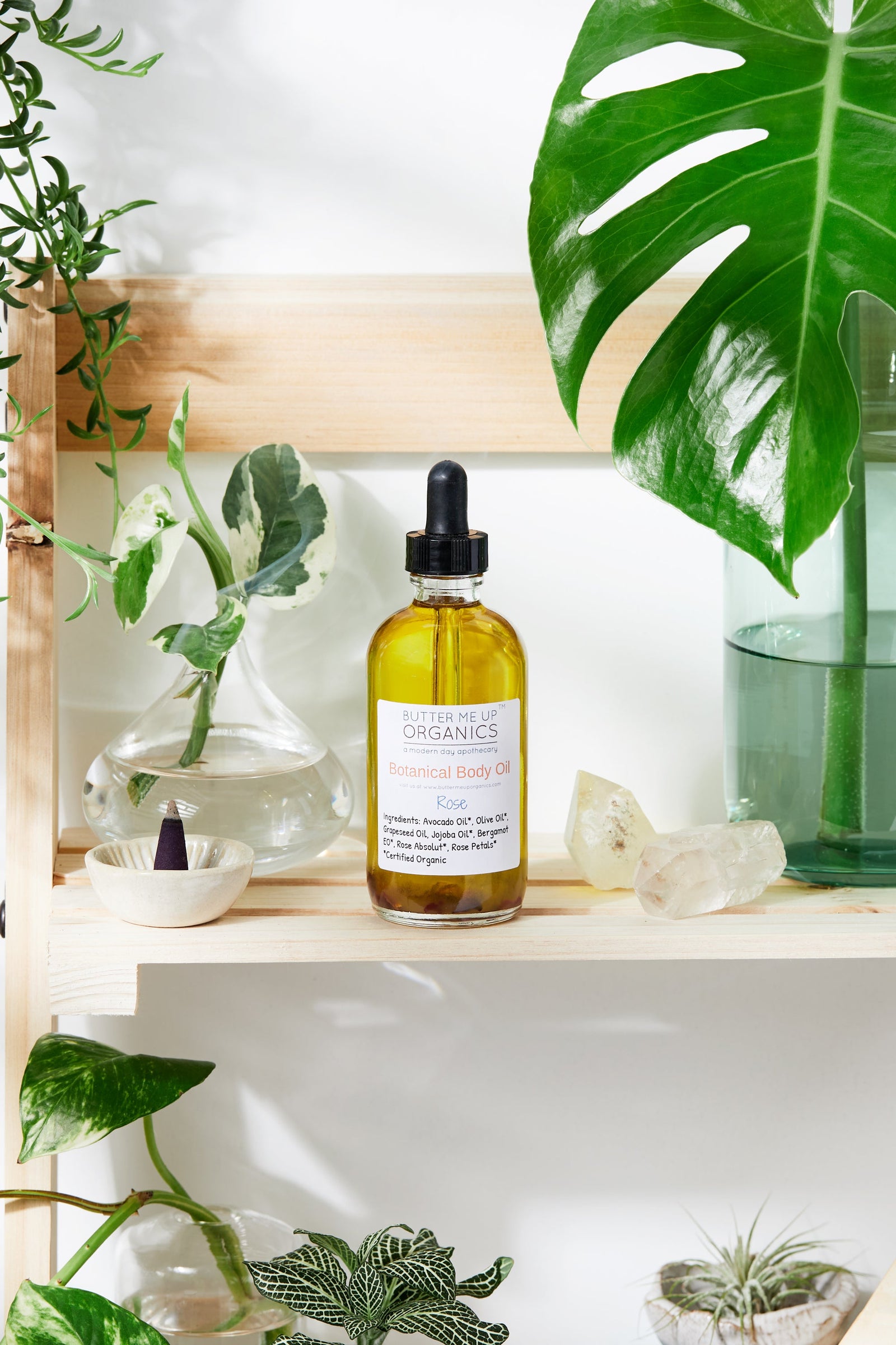 Organic Botanical Body Oil – Nourishing Grapeseed, Avocado & Jojoba Moisturizing Body Oil for Soft Glowing Skin