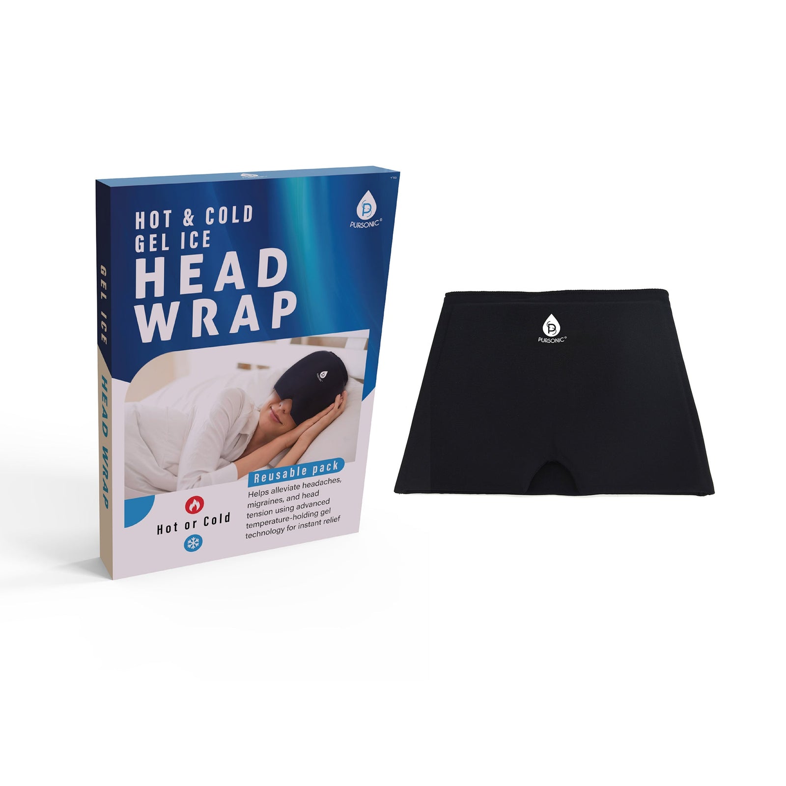 CoolRelief Migraine Ritual Wrap – Hot & Cold Therapy for Headache Relief