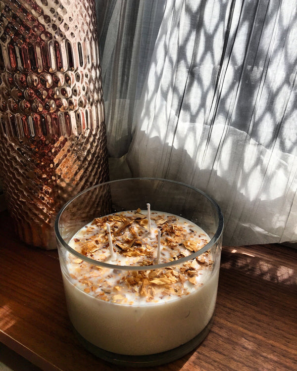 Palo Santo Aromatherapy 3-Wick Soy Wax Candle – Large Cleansing Candle with Natural Palo Santo | Hand-Poured Home Fragrance