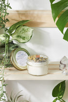 Peace Intention Candle – Lavender Chamomile Soy Candle with Quartz Crystal, Calming Meditation & Anxiety Relief Candle (4oz)