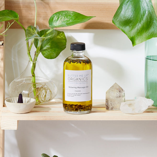 Organic Lavender Relaxing Massage Oil – Avocado, Olive & Sweet Almond Blend for Deep Relaxation, Skin Nourishment & Aromatherapy Massage