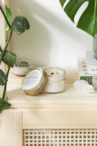 Space Clearing Intention Candle – Soy Wax with Palo Santo, Quartz Crystal & Essential Oils for Energy Cleansing