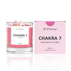 Chakra 7 Strawberry Quartz Gemstone Candle | Crown Chakra Soy Candle