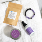 Be Well Relaxation Box – Self Care Gift Set with Candle, Bath Salts, Pillow Spray, Essential Oil Bracelet & Natural Perfume | Stress Relief Wellness Kit