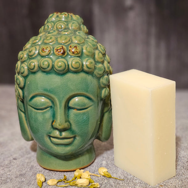 Unscented Organic Vegan Soap Bar – Gentle Fragrance-Free Facial & Body Soap for Sensitive Skin (85% Organic)