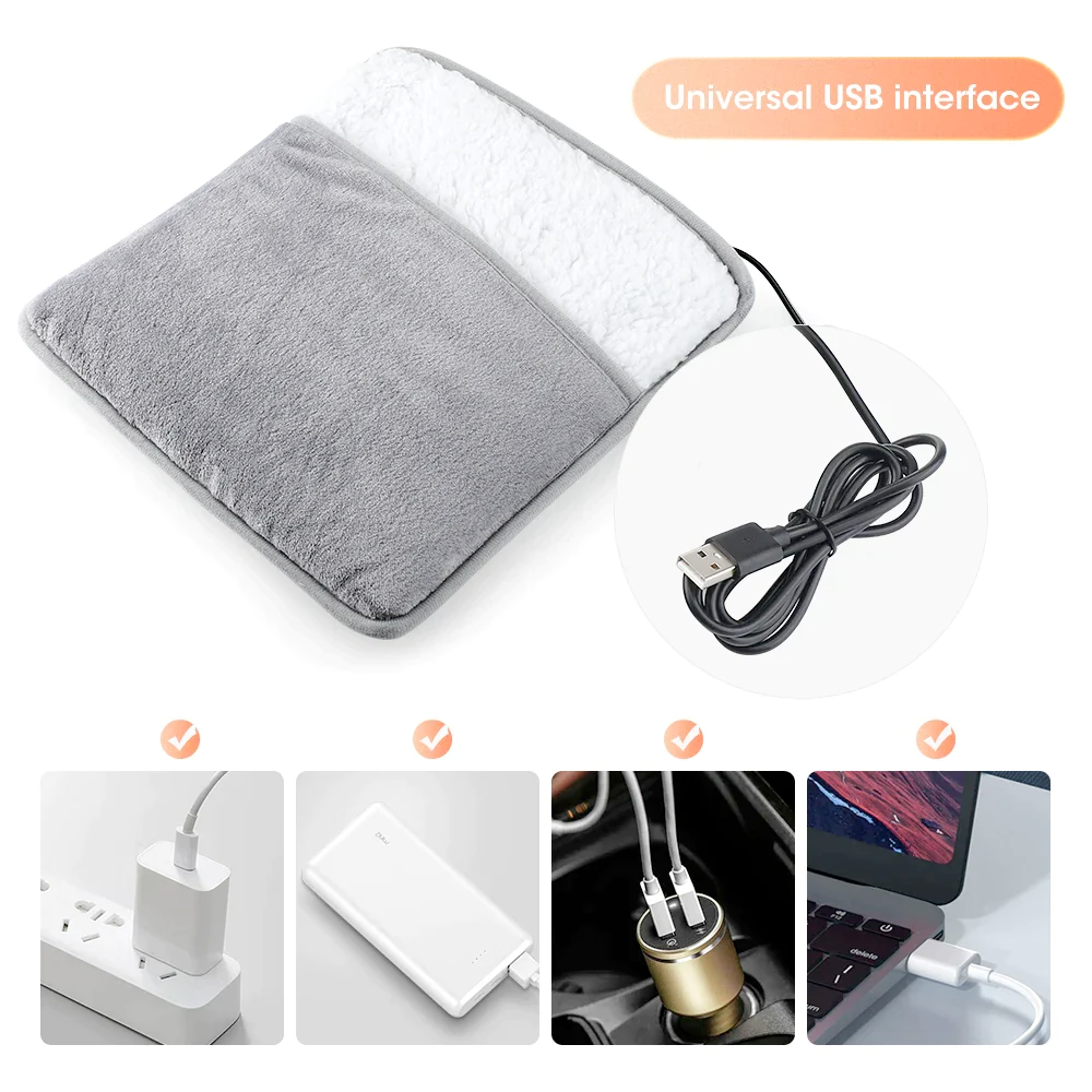 Soft Plush Winter Multi-Use Foot Warmer – USB Heated Cozy Comfort
