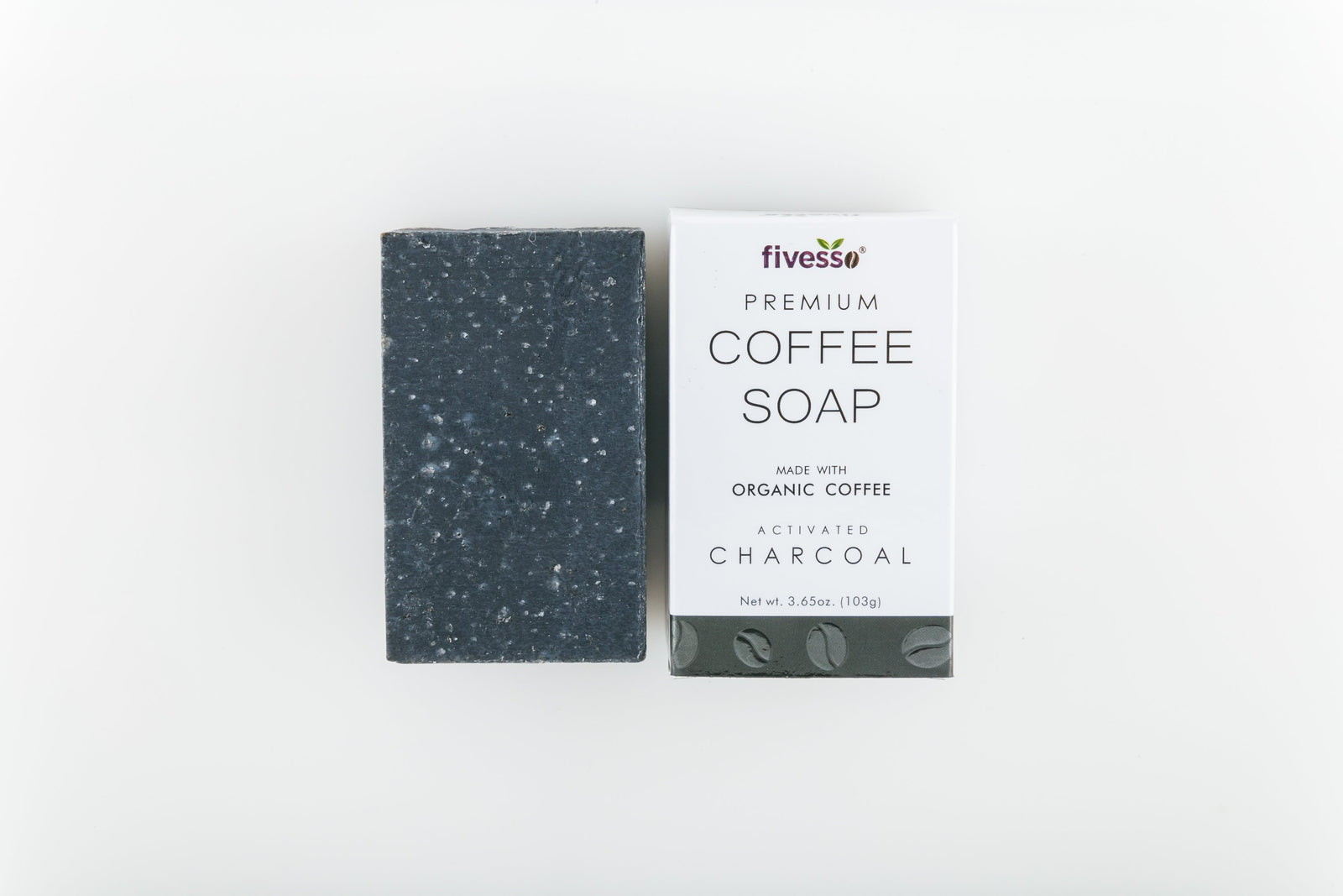 Activated Charcoal Premium Coffee Soap Bar – Organic Exfoliating Detox Soap | Vegan Handmade Face & Body Scrub Bar