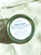 Peace Intention Candle – Lavender Chamomile Soy Candle with Quartz Crystal, Calming Meditation & Anxiety Relief Candle (4oz)