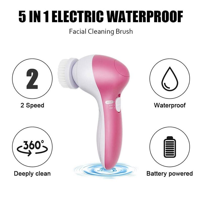 5-in-1 Face Cleansing & Massage Brush Set – Exfoliating Facial Care System for Smooth, Radiant Skin