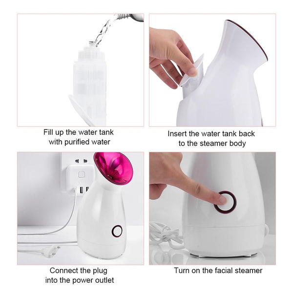 Nano Ionic Facial Steamer – Hot Mist Face Steamer for Deep Cleansing, Hydration & Pore Care