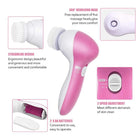 5-in-1 Face Cleansing & Massage Brush Set – Exfoliating Facial Care System for Smooth, Radiant Skin