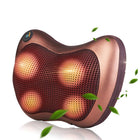 Portable 4-Head Shiatsu Massage Pillow with Heat – Deep Tissue Neck & Back Massager