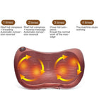 Portable 4-Head Shiatsu Massage Pillow with Heat – Deep Tissue Neck & Back Massager